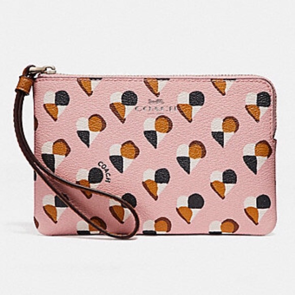 Coach Handbags - Authentic Coach Checker Heart Wristlet F26614 0718